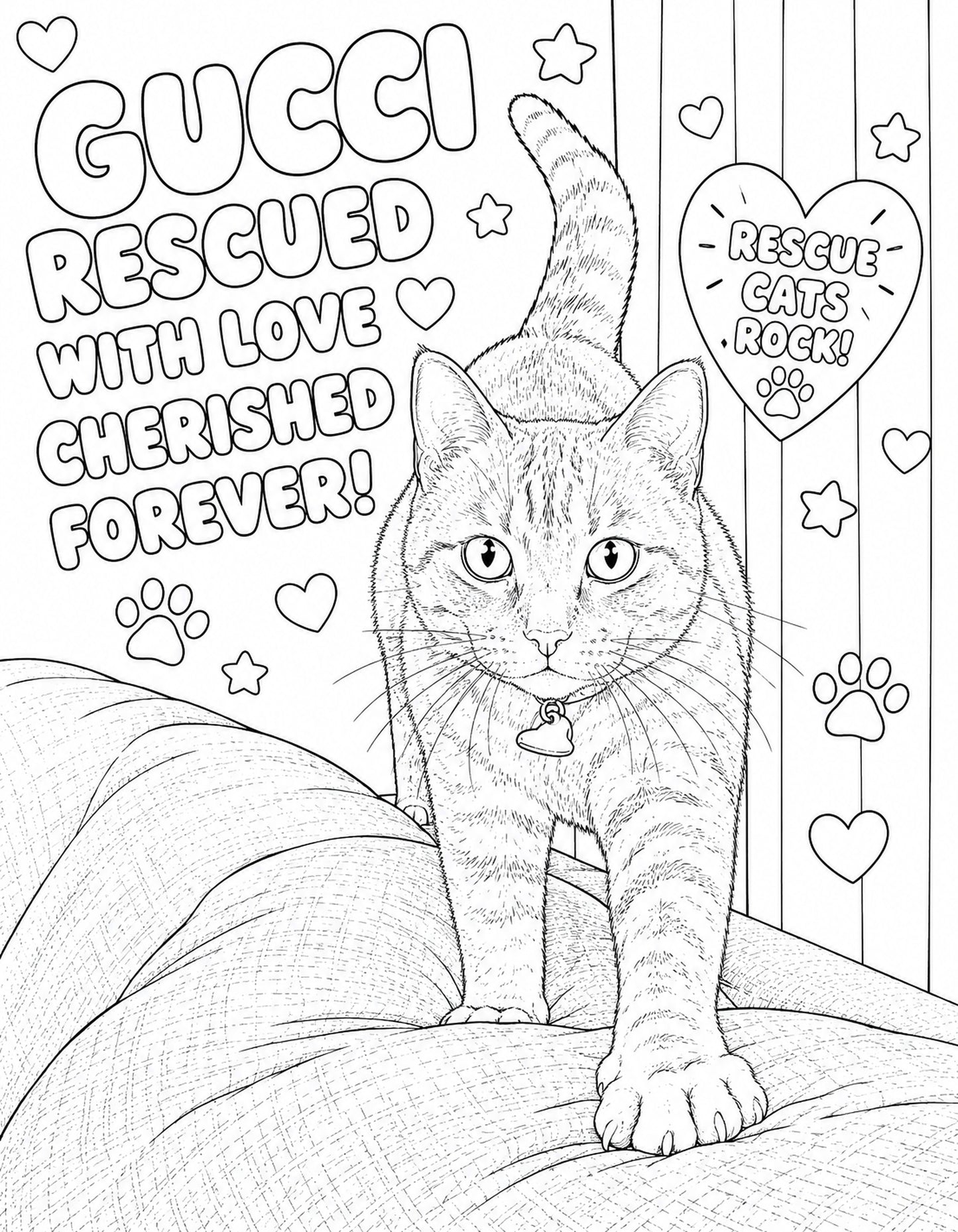LC & Friends Rescue Cats Coloring Book + Crayon Bundle 🐾🖍️